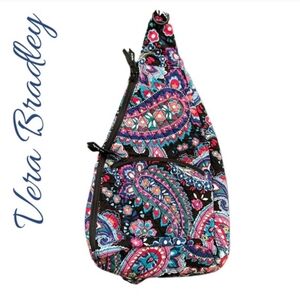 Vera Bradley Essential Sling Backpack Haymarket Paisley pattern